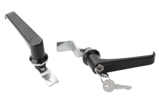 Novinky &ndash; Západkové uzávery s úchytom tvaru L, zo zinku, priemer puzdra 32 mm