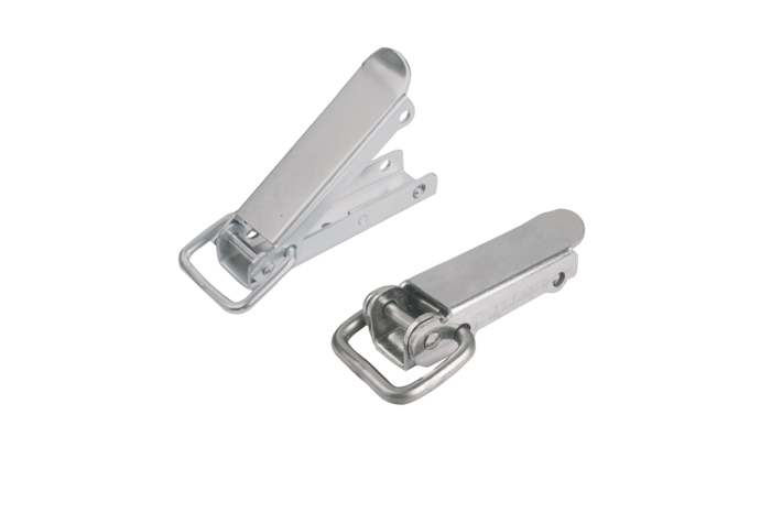 Upínacie uzávery z ocele alebo nehrdzavejúcej ocele, s upínacím úchytom, skryté otvory na priskrutkovanie