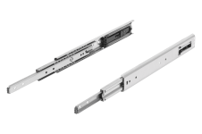 Teleskopické lišty &ndash; Teleskopické lišty, z nerezové oceli pro boční montáž, plný výsuv, nosnost do 90 kg