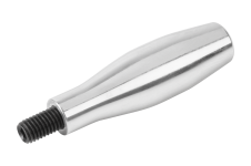 Ručné ovládacie kľuky &ndash; Vajcovité pevné úchyty, priamy tvar, podľa DIN 39