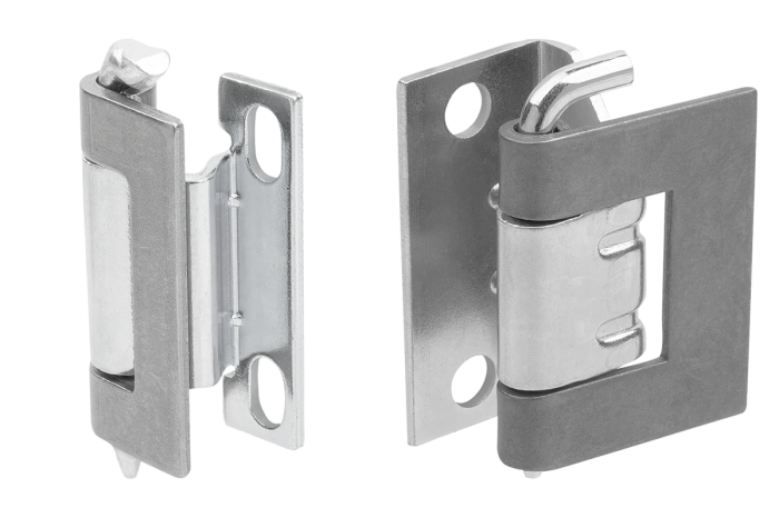 Concealed hinges steel or stainless steel, folded edge up to 24 mm