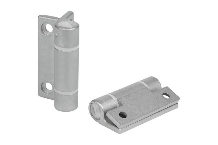 Spring hinges, stainless steel, 0.7 Nm