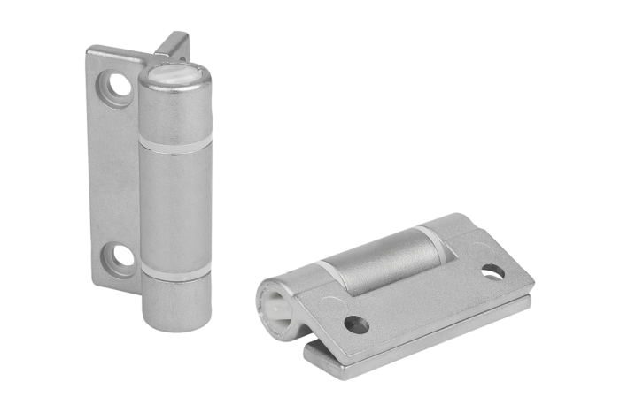 Spring hinges, stainless steel, 1.3 Nm