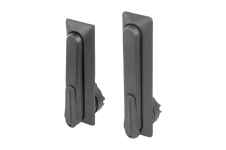 Novinky &ndash; Otočná páka z plastu, kruhový montážny otvor, rozstup montážnych otvorov 105/130 mm, s krytom.