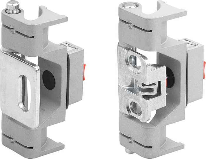 Concealed hinges die-cast zinc, steel or stainless steel, folded edge 23 mm