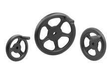 New Products &ndash; Spoked handwheels, sheet steel, with revolving cylinder grip