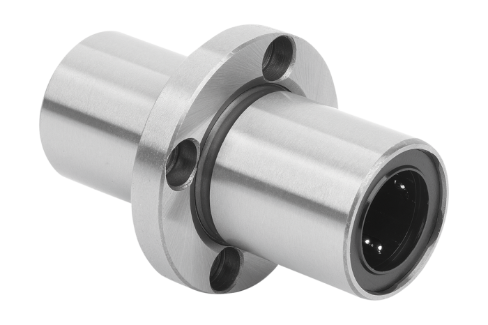 Lineárne guľôčkové ložisko so stredovou prírubou, kruhové vyhotovenie