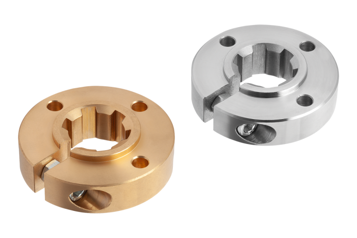 Shaft collars for DIN ISO 14 splined hubs