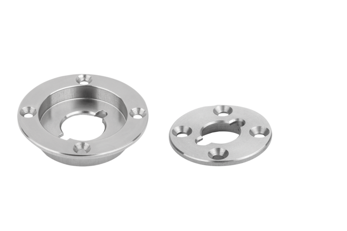 Clamping plate, stainless steel for quarter-turn clamp lock with recessed grip