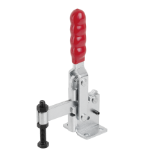 Manual clamps &ndash; Toggle clamps vertical with flat foot and fixed clamping spindle