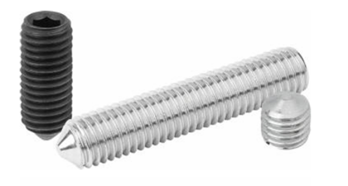 Grub screw with hexagon socket and pointed end DIN EN ISO 4027
