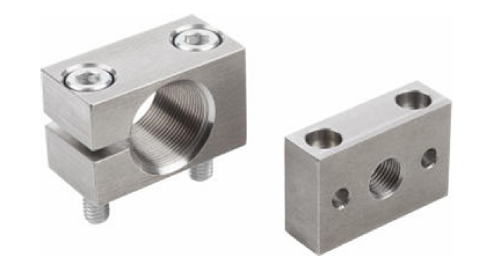 Stainless steel mounting bracket for industrial shock absorbers
