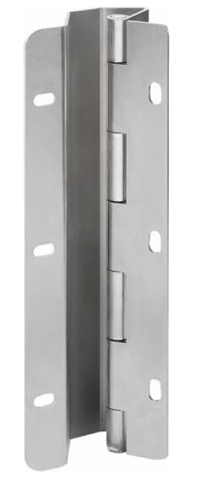 Piano hinges, steel, in-frame, with gooseneck and 120° opening angle
