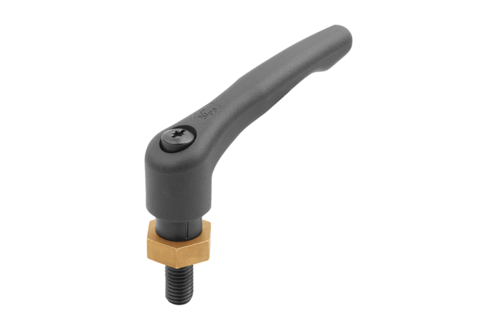 Eccentric clamping screw with clamping lever