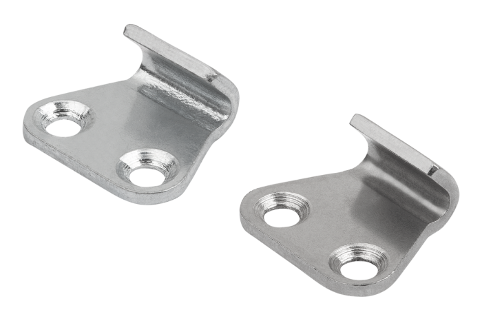 Catch plates for toggle latches with wide clamping catch or movable triangular clamping bracket
