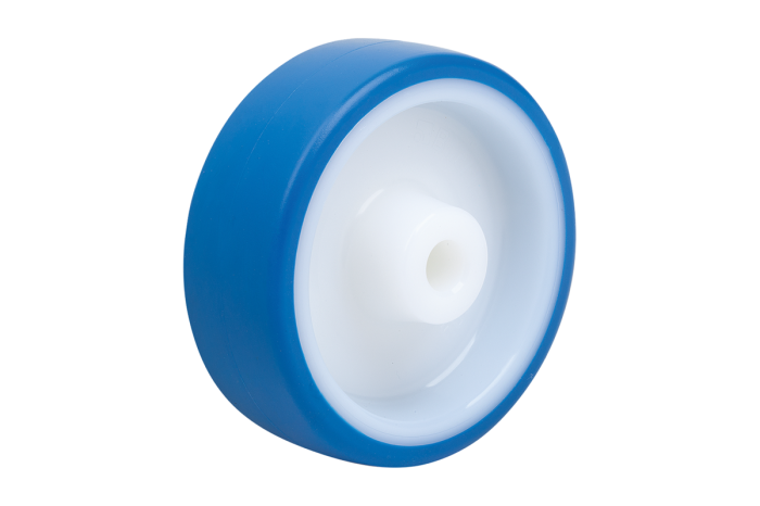 Polyamide wheel with polyurethane tread, heavy-duty version