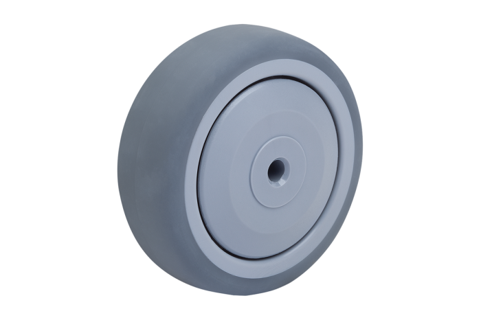 Polypropylene wheels with rubber tread