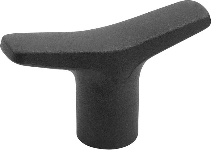 Metal-detectable T-grips with internal thread