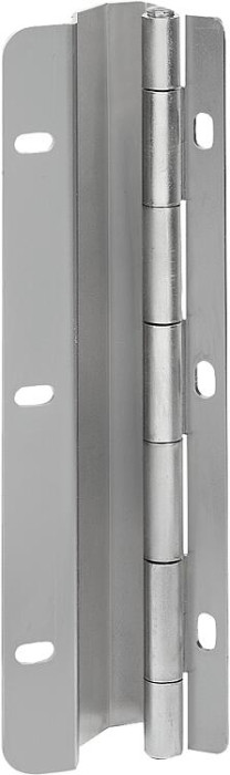 Steel piano hinges, internal, with swan neck and 90° opening angle