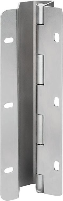 Steel piano hinges, internal, with swan neck and 120° opening angle
