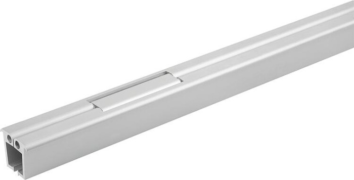 Aluminium piano hinge with double joint