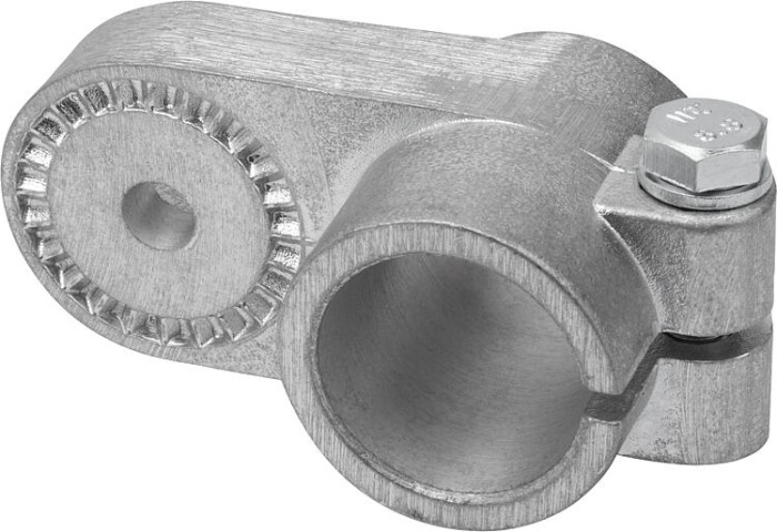 Aluminium swivel tube connectors with internal serration