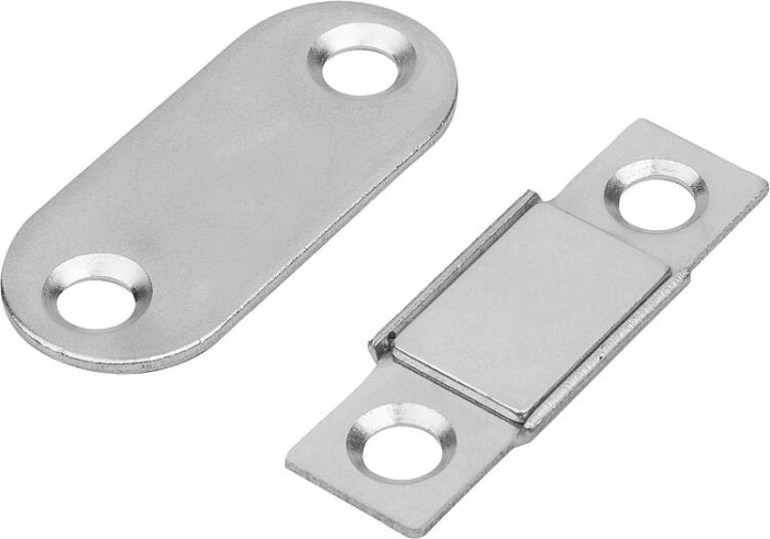 NdFeB holding magnet systems with adhesive disc