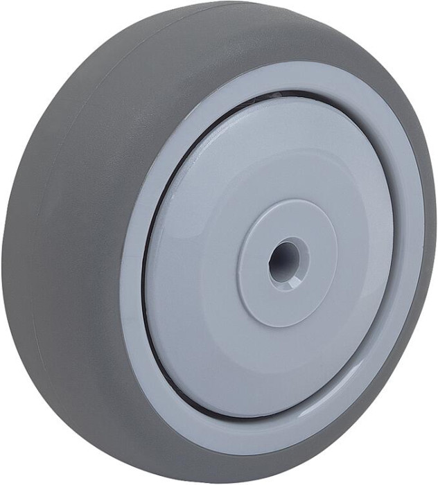 Polyamide wheel with polyurethane tread