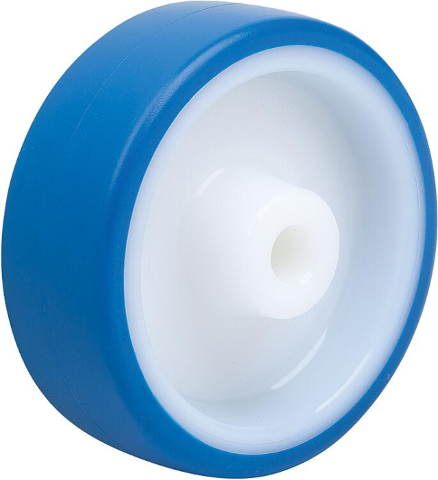 Polyamide wheel with polyurethane tread, heavy-duty version