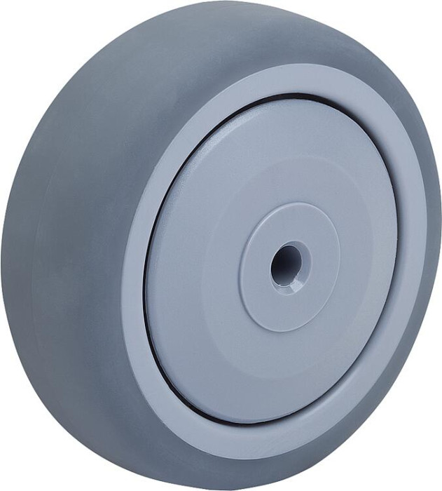 Polypropylene wheels with rubber tread